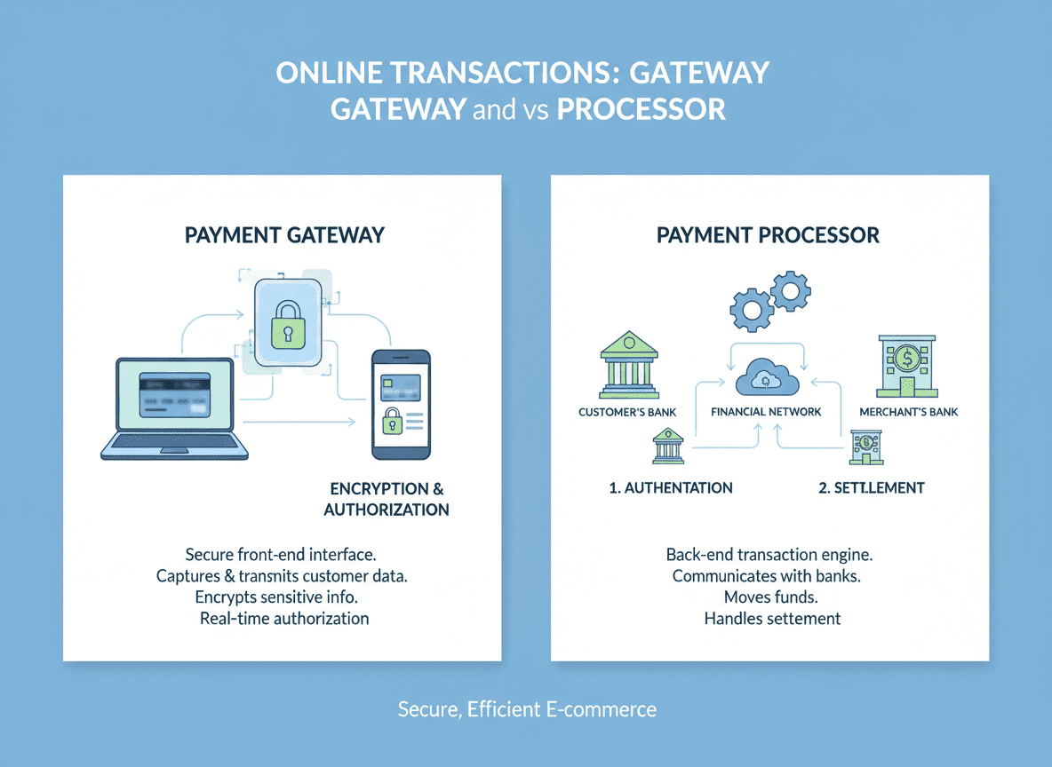 Difference Between Payment Gateway and Payment Processor